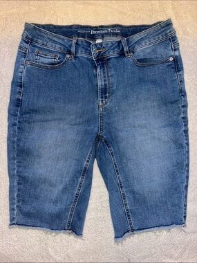 Addition Elle Women's Blue Premium Denim Jean Shorts